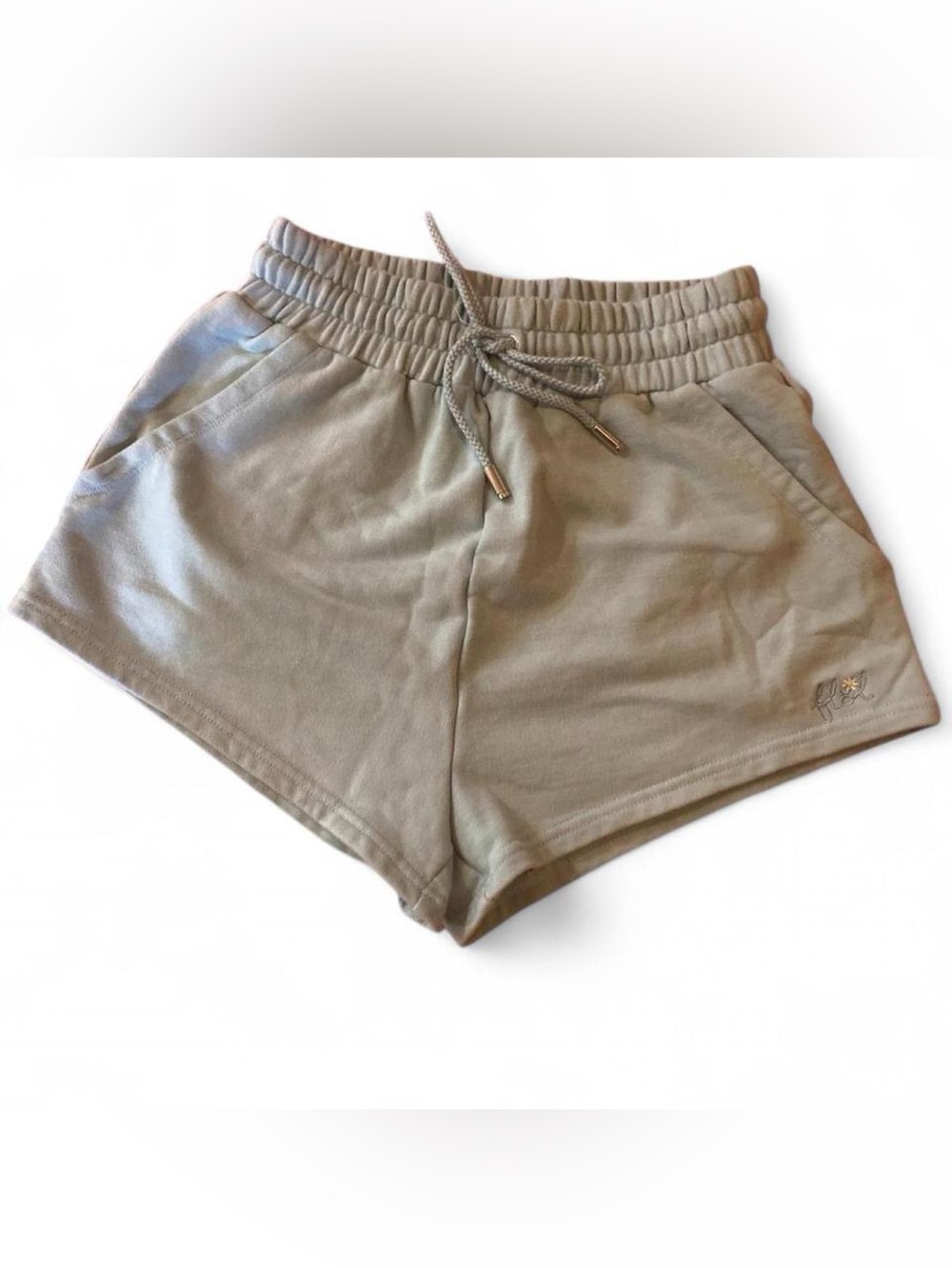 Like New For Love & Lemons High Waist Light Blue Cotten Lounge Shorts/Daisy Logo
